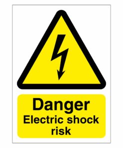 Danger Electric Shock Risk Sign
