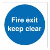Fire Exit Keep Clear Sign