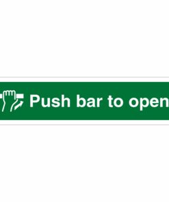 Push Bar To Open Sign