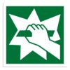Emergency Break Glass Symbol Sign