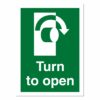 Turn To Open (Right) Sign