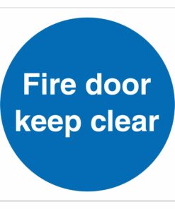Fire Door Keep Clear Sign