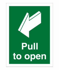 Pull To Open Sign