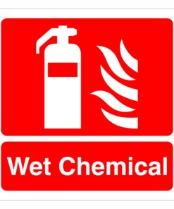Wet Chemical Fire Extinguisher Sign