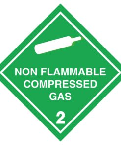 Non Flammable Compressed Gas (2) Hazard Symbol - GHS Diamond Sign
