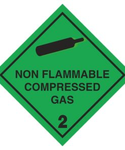 Non Flammable Compressed Gas (2) Hazard Symbol - GHS Diamond Sign