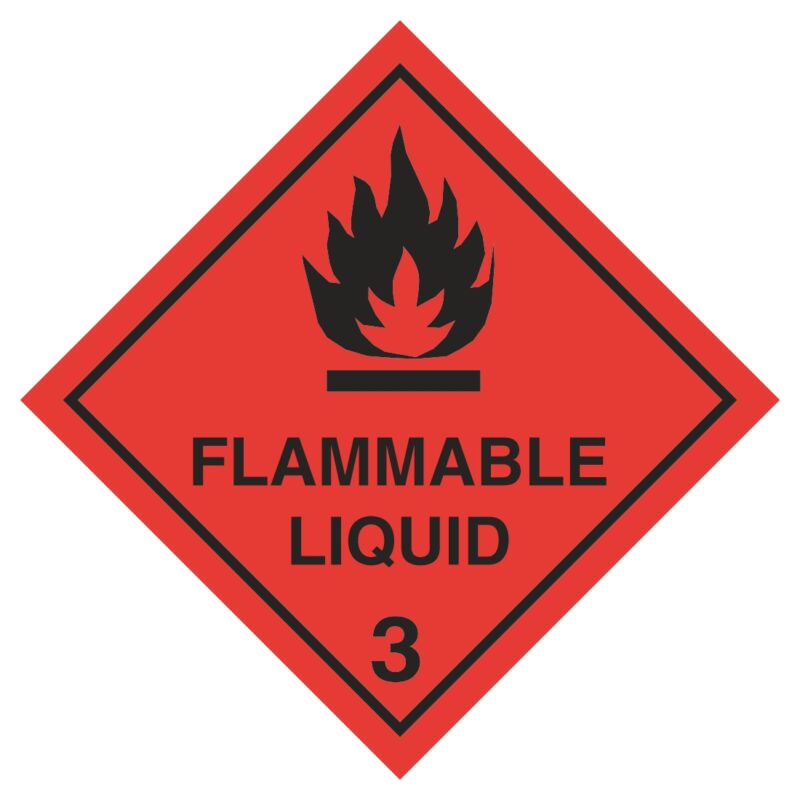 Flammable Liquid (3) Hazard Symbol - GHS Diamond Sign - Aston Safety Signs