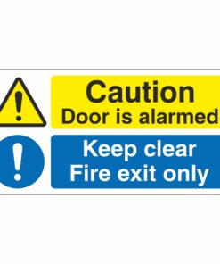 Caution Door Is Alarmed Sign