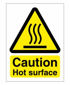 Caution Hot Surface Sign