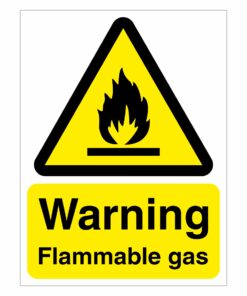 Warning Flammable Gas Sign
