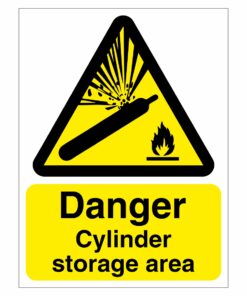Danger Cylinder Storage Area Sign