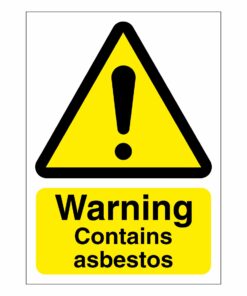 Warning Contains Asbestos Sign