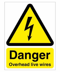 Danger Overhead Live Wires Sign