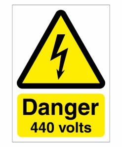 Danger 440 Volts Sign