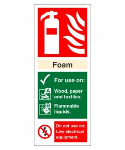 Foam Fire Extinguisher Identification Sign
