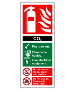 CO2 Fire Extinguisher Identification Sign