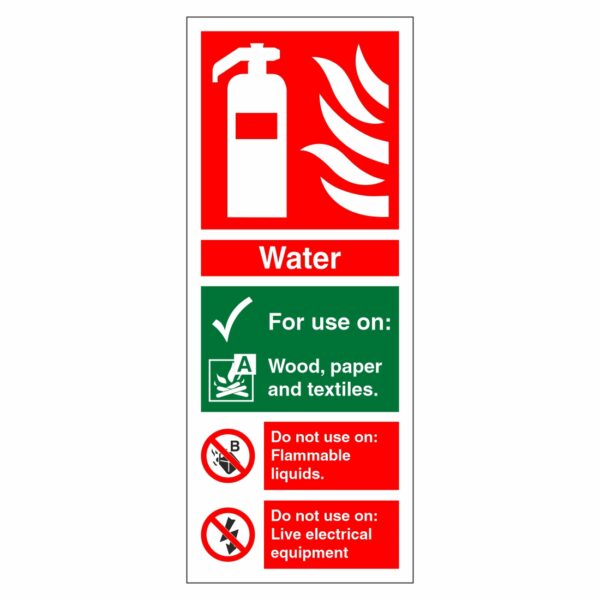 Water Fire Extinguisher Identification Sign - Aston Safety Signs