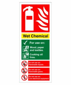 Wet Chemical Fire Extinguisher Identification Sign