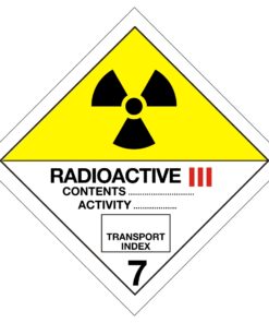 Radioactive III Class 7 Symbol - Hazard Sign