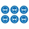 Wear Eye Protection Mandatory Symbol - Pack Of 6