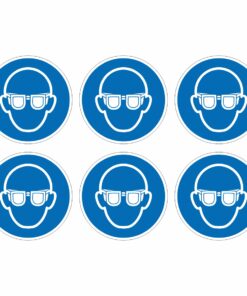 Wear Eye Protection Mandatory Symbol - Pack Of 6