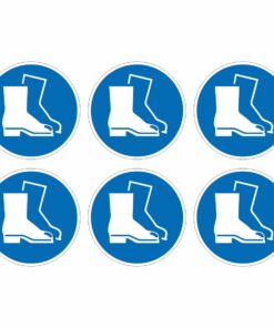 Wear Safety Footwear Mandatory Symbol - Pack Of 6