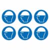 Wear Head Protection Mandatory Symbol - Pack Of 6