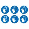 Wear Protective Gloves Mandatory Symbol - Pack Of 6