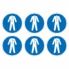 Wear Protective Clothing Mandatory Symbol - Pack Of 6