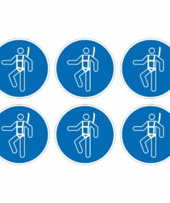 Wear Safety Harness Mandatory Symbol - Pack Of 6