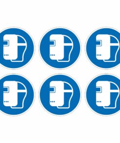 Wear Welding Mask Mandatory Symbol - Pack Of 6