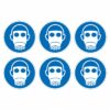 Wear Respiratory Protection Mandatory Symbol - Pack Of 6