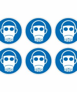 Wear Respiratory Protection Mandatory Symbol - Pack Of 6