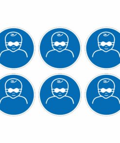 Infants Must Be Protected With Opaque Eye Protection Mandatory Symbol - Pack Of 6