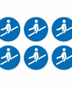 Use Handrail Mandatory Symbol - Pack Of 6