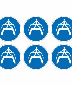 Use Footbridge Mandatory Symbol - Pack Of 6