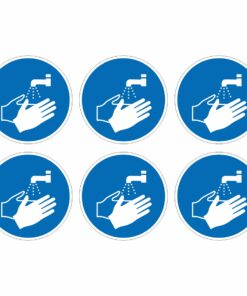 Wash Your Hands Mandatory Symbol - Pack Of 6