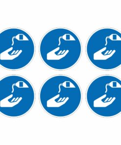 Use Barrier Cream Mandatory Symbol - Pack Of 6