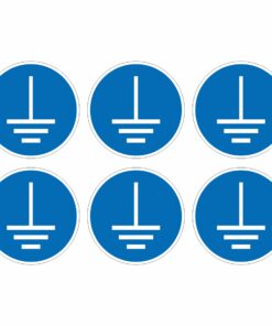 Connect An Earth Terminal To The Ground Mandatory Symbol - Pack Of 6