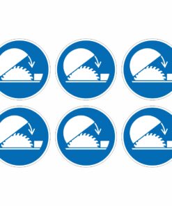 Use Table Saw Adjustable Guard Mandatory Symbol - Pack Of 6