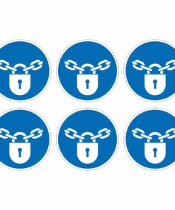 Keep Locked Mandatory Symbol - Pack Of 6