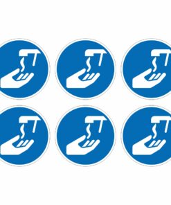 Use The Hand Sanitising Station Mandatory Symbol - Pack Of 6