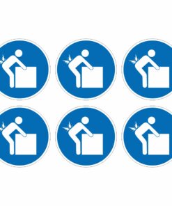 Lift Correctly Mandatory Symbol - Pack Of 6