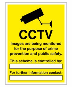 CCTV Images Are Being Monitored Sign