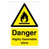 Danger Highly Flammable Store Sign