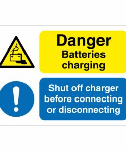 Danger Batteries Charging Sign
