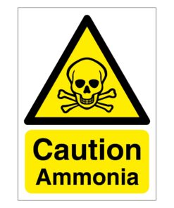 Caution Ammonia Sign