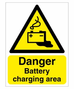 Danger Battery Charging Area Sign