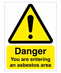 Danger You Are Entering An Asbestos Area Sign