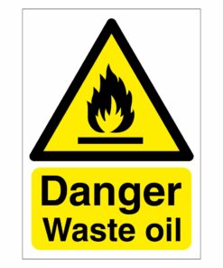 Danger Waste Oil Sign